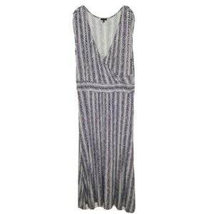 Talbots Blue and White Maxi Dress